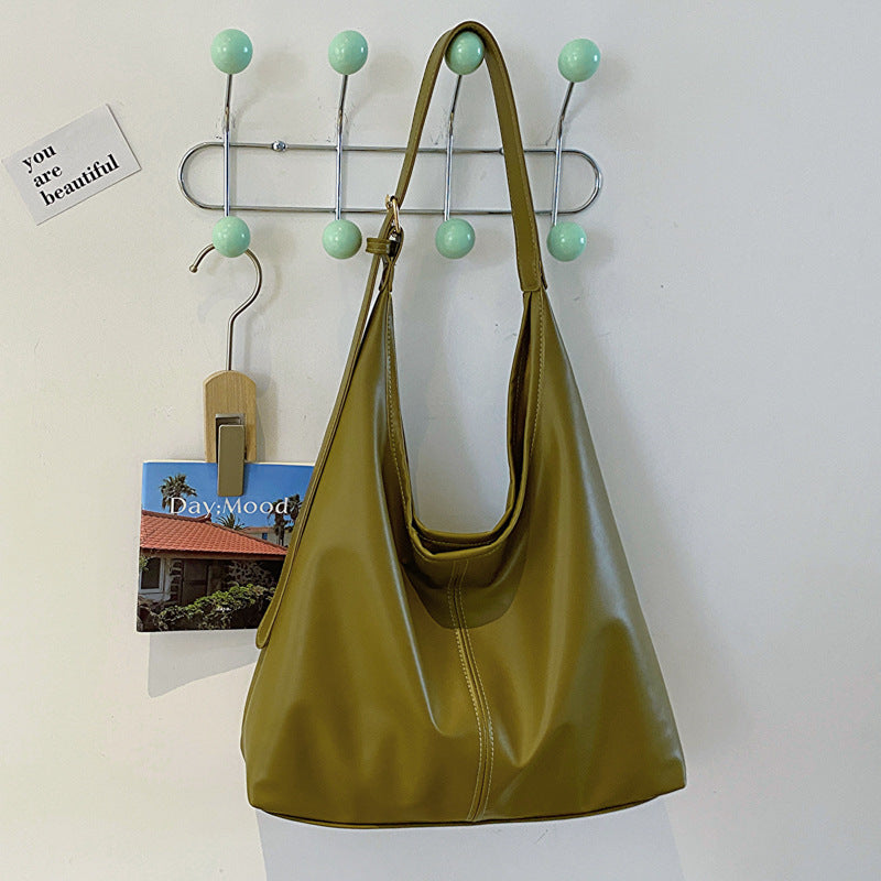 Retro Textured Shoulder Bag