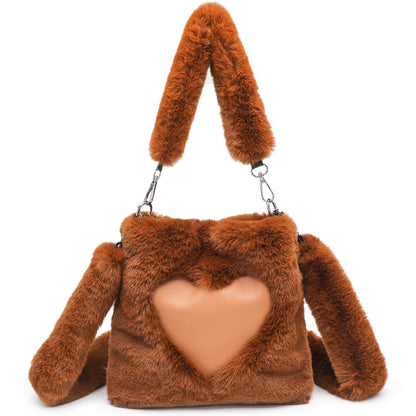 Women Fluffy Shoulder Bag Top-handle