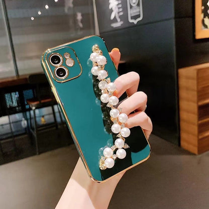 Electroplated Pearl Bracelet All-inclusive Soft Case