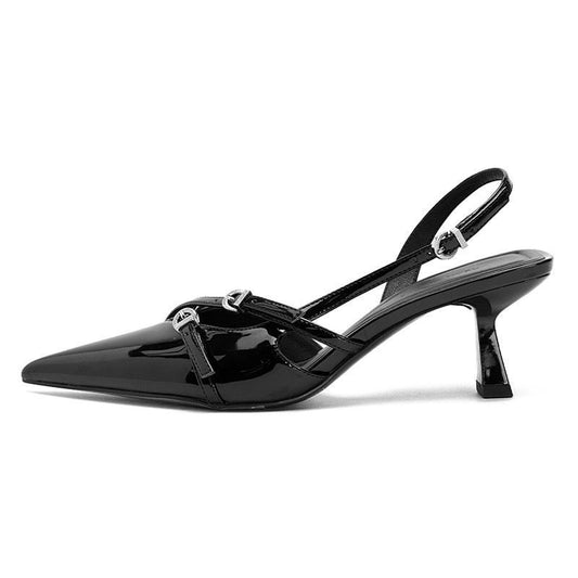 Pointed Stiletto Heel High Heels with Buckle