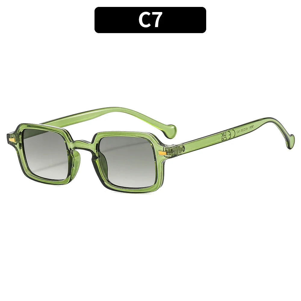 Rectangle Sunglasses Women Oval Vintage