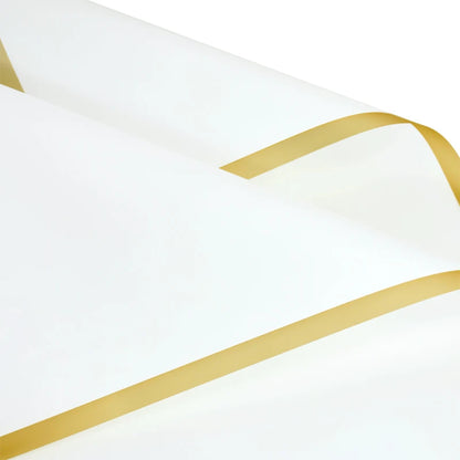 Golden Edge Flower Wrapping Paper Waterproof Bouquet Gift Packaging Decoration Supplies