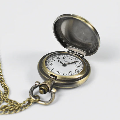 Vintage Necklace with Retro Pocket Watch Pendants Jewelry Sublimation Blanks Creative Gift