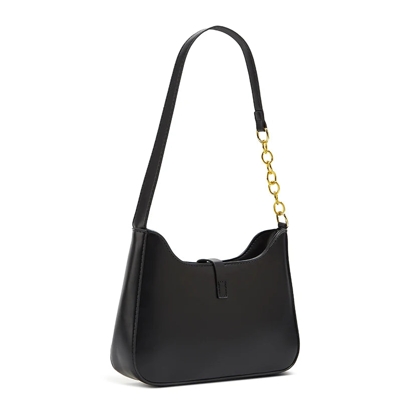 Ladies' Single Shoulder Bag, European and American Popular Solid Color Simple Handbag