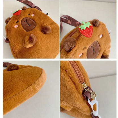 Capybara Plush Shoulder Bag