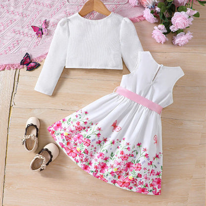 Kids Casual Clothing Sets Outfits for Girls Autumn Winter Floral