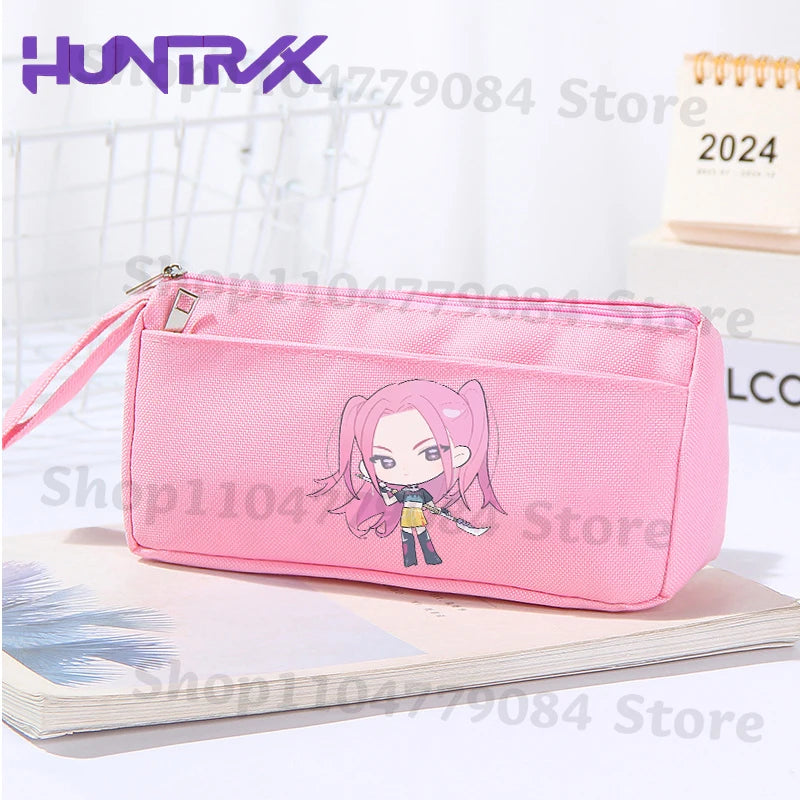 K-pop Demon Hunters Pink Pencil Case for Students