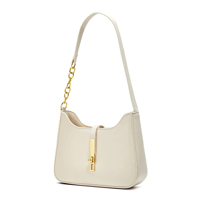 Ladies' Single Shoulder Bag, European and American Popular Solid Color Simple Handbag