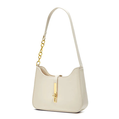 Ladies' Single Shoulder Bag, European and American Popular Solid Color Simple Handbag