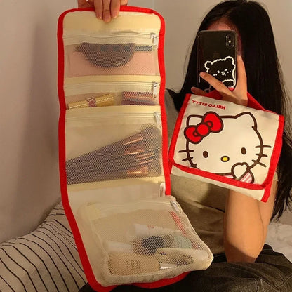 Kawaii Sanrio Bag Makeup Bag Cute Travel Portable Cosmetics Brush