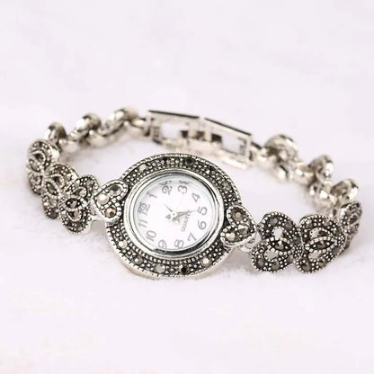 Vintage Luxury Bracelet Watch Women Rhinestone Ladies Elegant Watches Clock Quartz