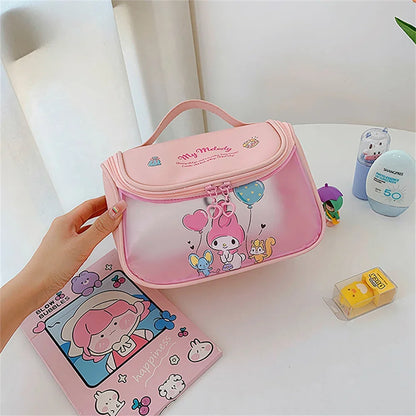 Sanrio Hello Kitty Zipper Makeup Waterproof Portable Millennium Girls Wash