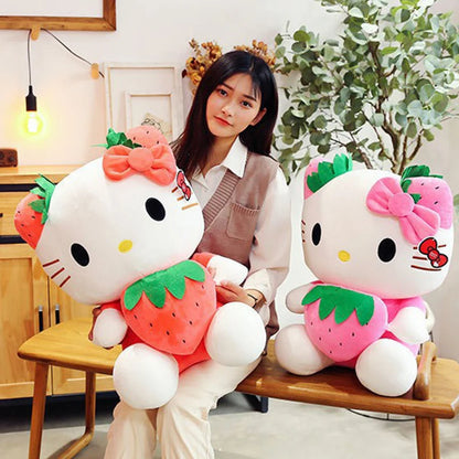 Sanrio Hello Kitty Plush Stuffed Toy Strawberry KT Cat Pillow Doll