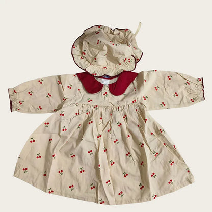 Baby Girls Clothes Full of Cherry with Hat