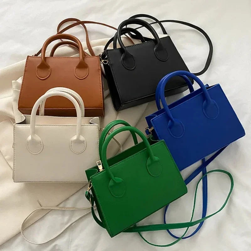 Minimalist Small Square Bag All-Match Top Handle Purse Classic Shoulder Bag