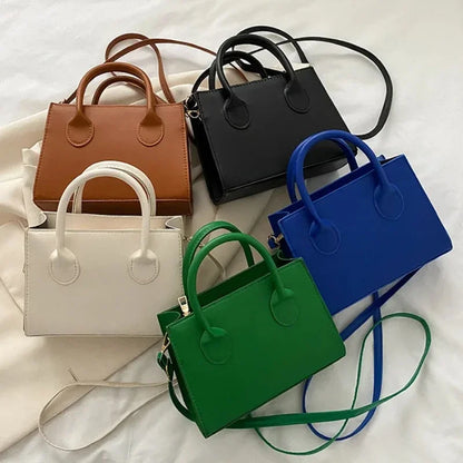 Minimalist Small Square Bag All-Match Top Handle Purse Classic Shoulder Bag
