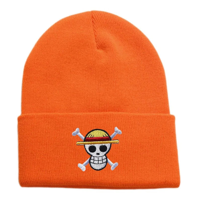 ONE PIECE Monkey D. Luffy Adult Children Hat Anime Style Embroidered Knitted