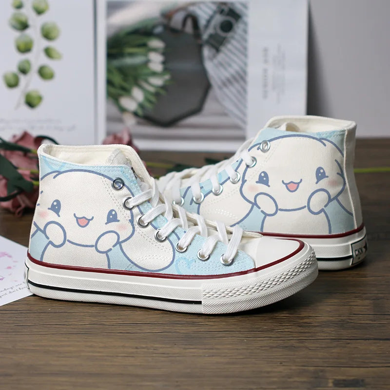 Kawaii Sanrio Canvas Shoes Thin High-Top Sneakers Casual Shoes
