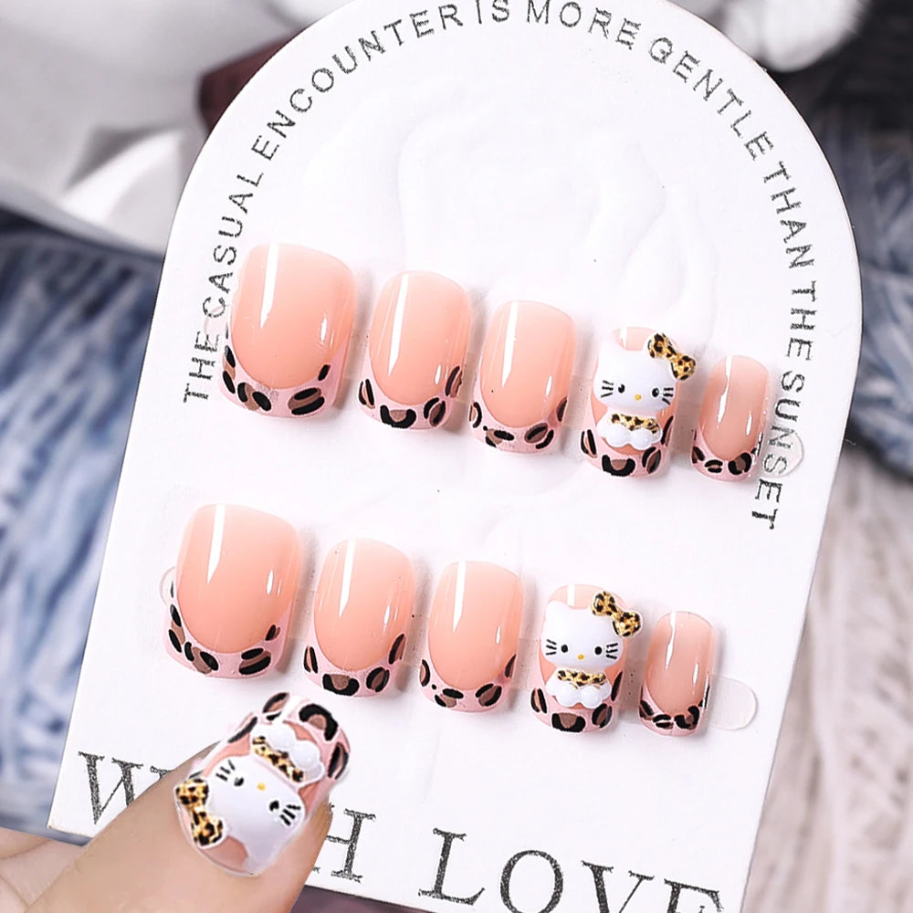 Sanrio Anime Cute Nail Patches False Nail Tips Cartoon Y2K Press on Nail
