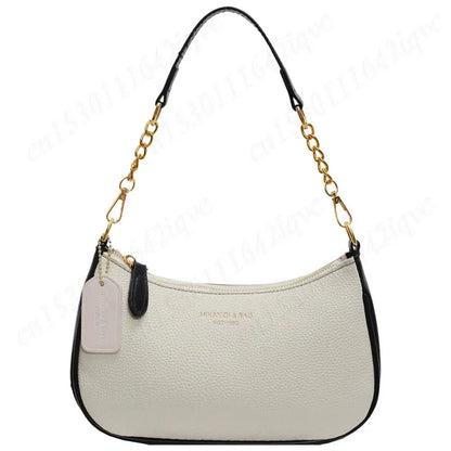 Crossbody Bag PU Leather Zipper Closure Crescent Bag Handbag