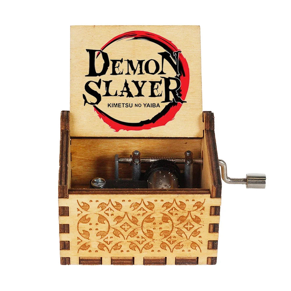 Wooden Music Box Demon Slayer Hand Cranked