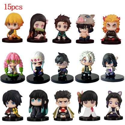 Q Version Demon Slayer Sitting Ghost Doll Toy Figural PVC