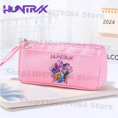 K-pop Demon Hunters Pink Pencil Case for Students