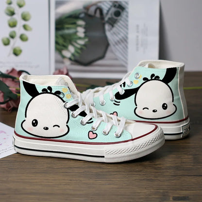 Kawaii Sanrio Canvas Shoes Thin High-Top Sneakers Casual Shoes