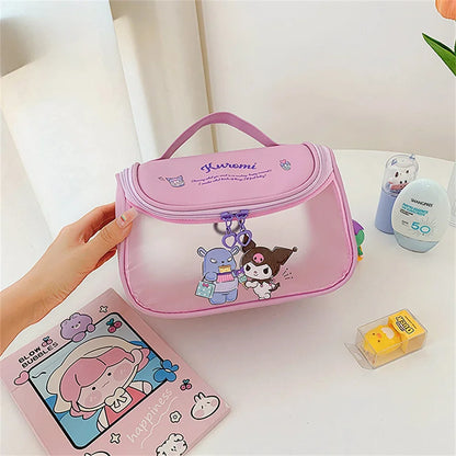 Sanrio Hello Kitty Zipper Makeup Waterproof Portable Millennium Girls Wash