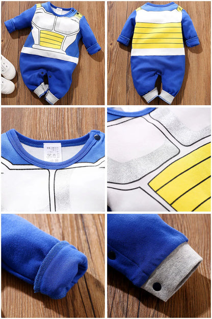 Anime Clothes Baby Vegeta Rompers Newborn Kuririn Roshi Training Outfit