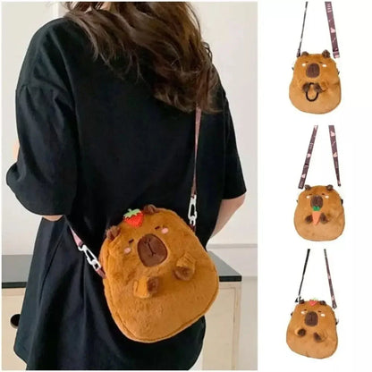 Capybara Plush Shoulder Bag