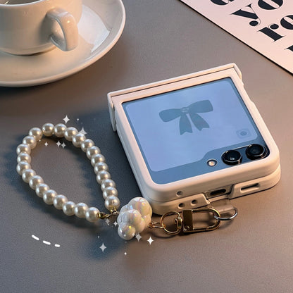 Pendant Pearl Bracelet Case for Samsung Galaxy Flip