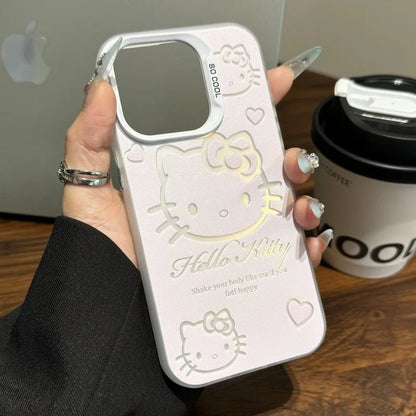 Pink Hello Kitty With Bracket Phone Case For iPhone