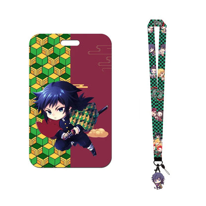 Demon Slayer Anime Key Lanyard Cosplay Badge ID Cards
