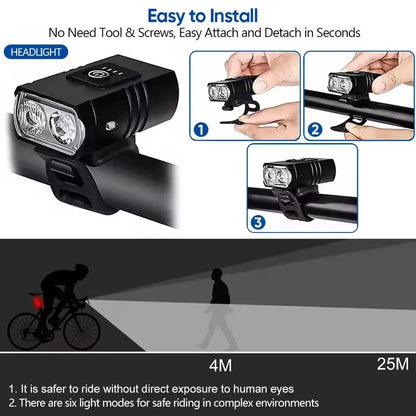 T6 LED Bike Light 6 Modes Headlight