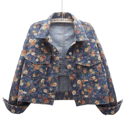 Outerwear Long Sleeve Korean Version Female Cowboy Coat
