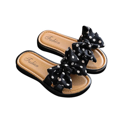 Toddler Baby Girls Summer Beach Slipper Dots Bow Beach Sandals