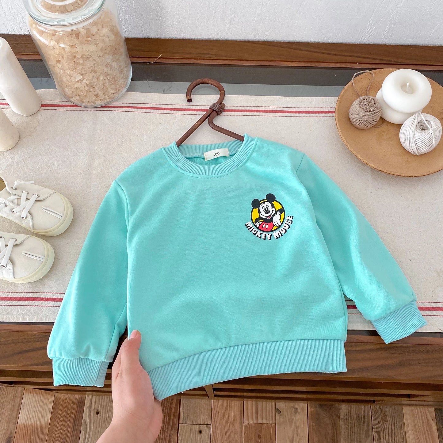 Loose Disney Minnie Mickey Long Sleeve Pullover Sweater
