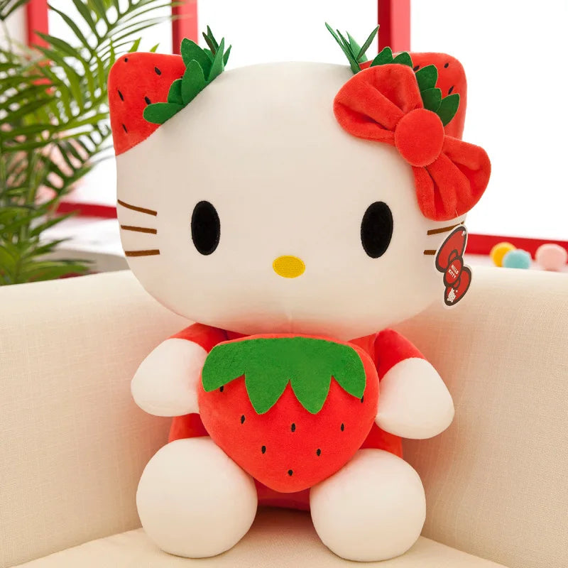 Sanrio Hello Kitty Plush Stuffed Toy Strawberry KT Cat Pillow Doll