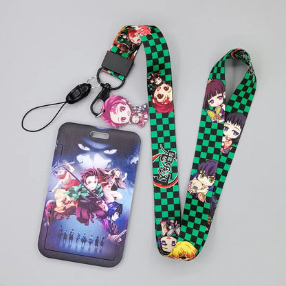 Demon Slayer Anime Key Lanyard Cosplay Badge ID Cards