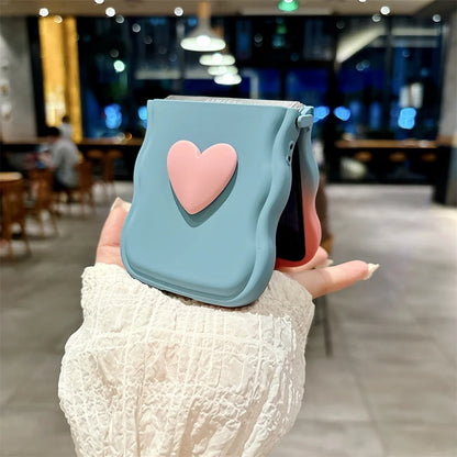 3D Love Heart Gradient Folding Case for Samsung Galaxy Z Flip
