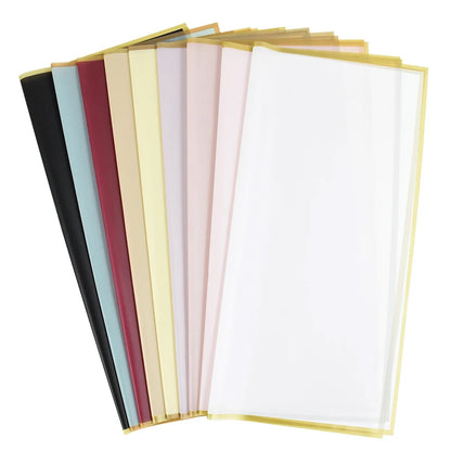 Golden Edge Flower Wrapping Paper Waterproof Bouquet Gift Packaging Decoration Supplies