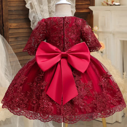 Baby Dress for Long Sleeve Luxury Embroidery Ball