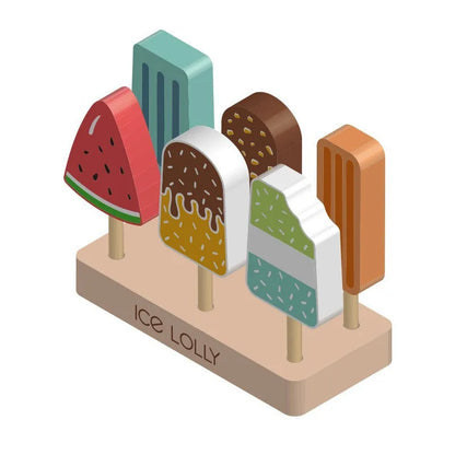Wooden Ice Cream Counter Playset for Toddler Toys