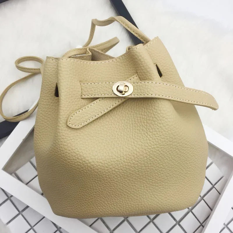 Bucket Shoulder Bag Women Drawstring Crossbody Bag Female Messenger Bags