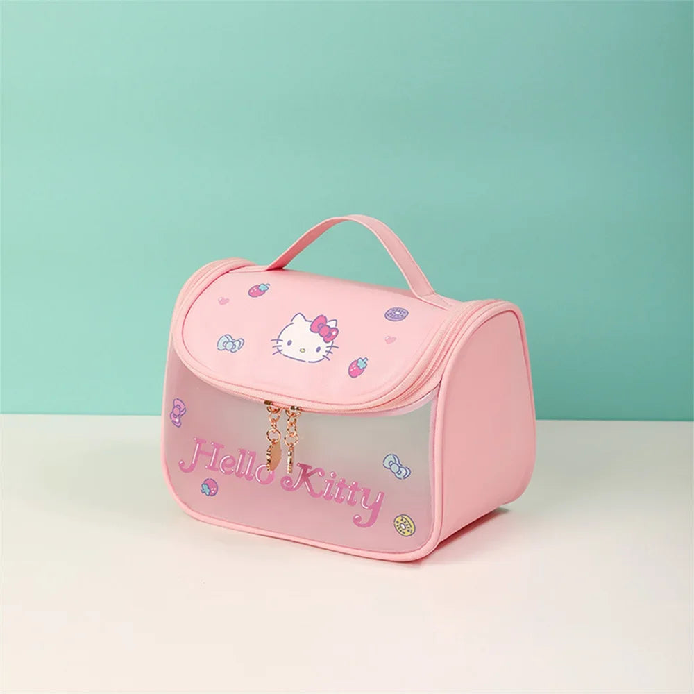 Sanrio Hello Kitty Zipper Makeup Waterproof Portable Millennium Girls Wash