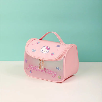 Sanrio Hello Kitty Zipper Makeup Waterproof Portable Millennium Girls Wash