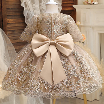 Baby Dress for Long Sleeve Luxury Embroidery Ball
