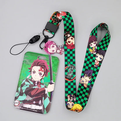 Demon Slayer Anime Key Lanyard Cosplay Badge ID Cards
