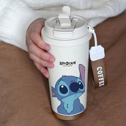Stitch Straw Stainless Thermos Portable Cup